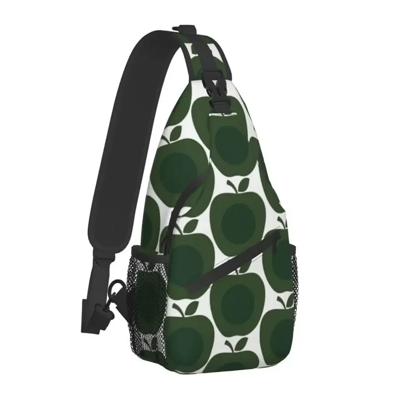 Orla Kiely Abstract Apples Pattern Sling Crossbody Backpack Men Custom Shoulder Chest Bag for Traveling Daypack