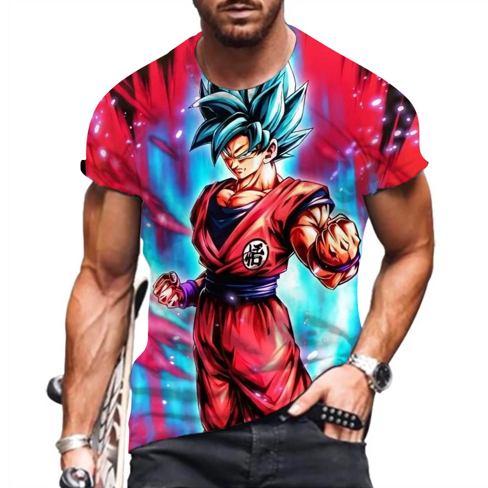 

Dragon Ball Z 2024 Goku Men's T-shirt Anime T-shirts Children's Clothing Short Sleeve Essentials Tops Fashion New Harajuku Style