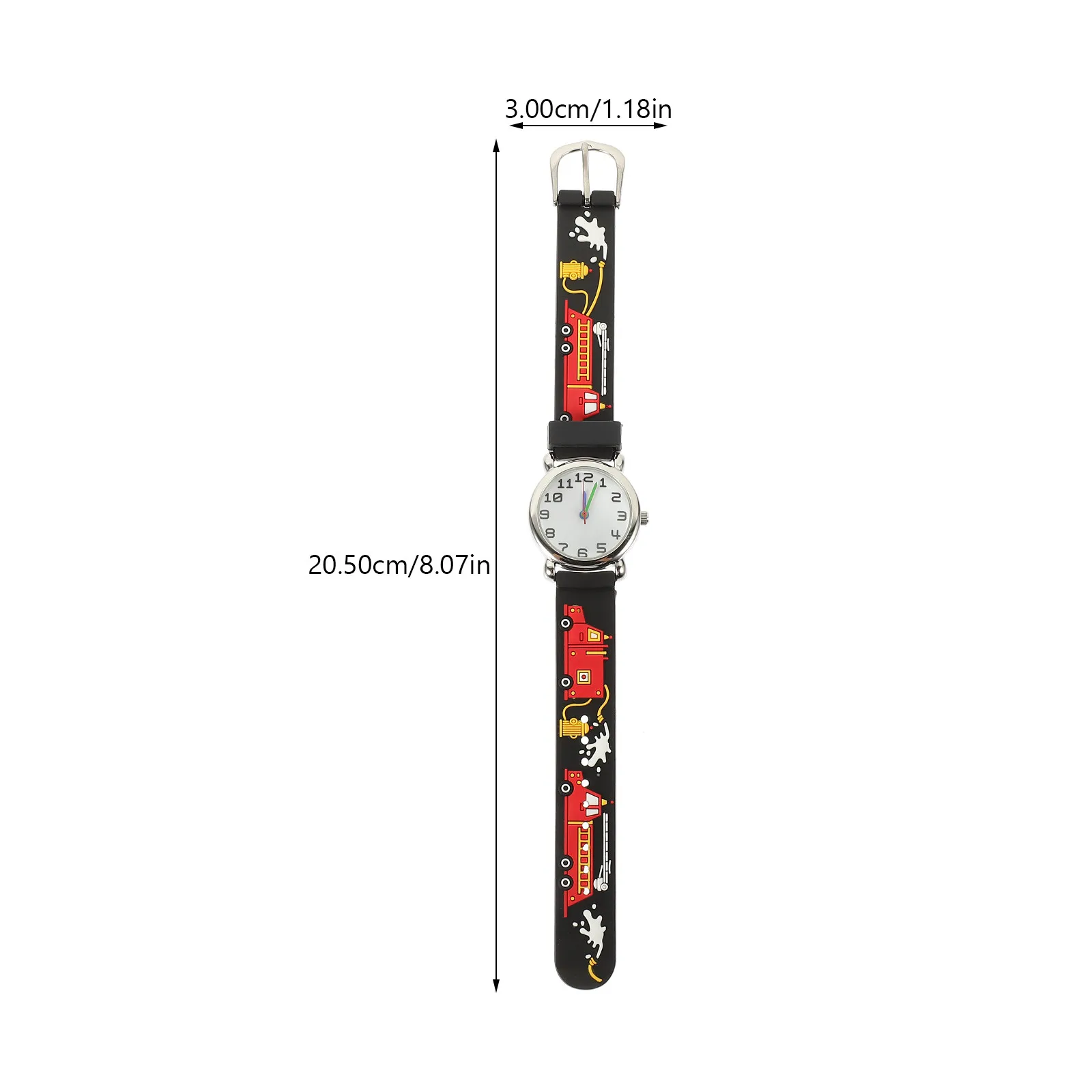 Children Watch Cartoon Kids Wrist Watch Fire Fighting Truck Design Waterproof Lightweight Portable Adorable Gift for Boys