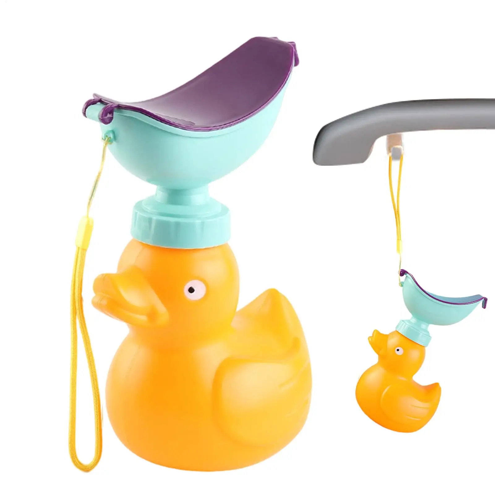 Cute Animal Shaped Car Emergency Urinal Portable Toilet With Lid And Funnel 600ml Travel Urinal Bottle For Car Road Trip Camping