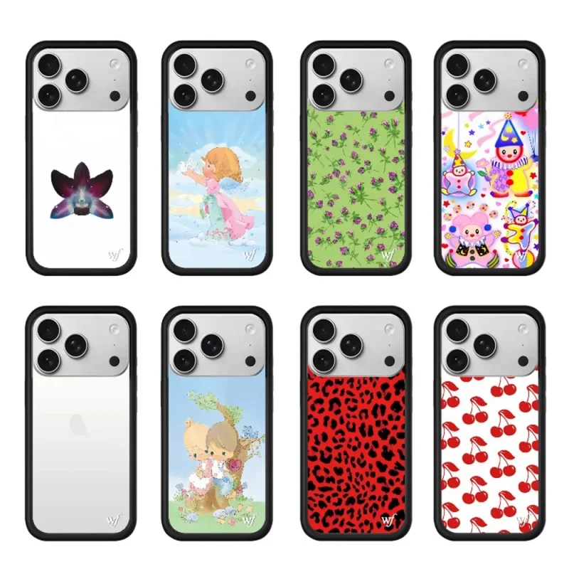 

2026 Wildflower bloom orchid rose flower Phone Case for iPhone 17 16 15 14 13 12 Pro Max Cartoon 3D WF Polka Dots back Cover﻿﻿﻿﻿