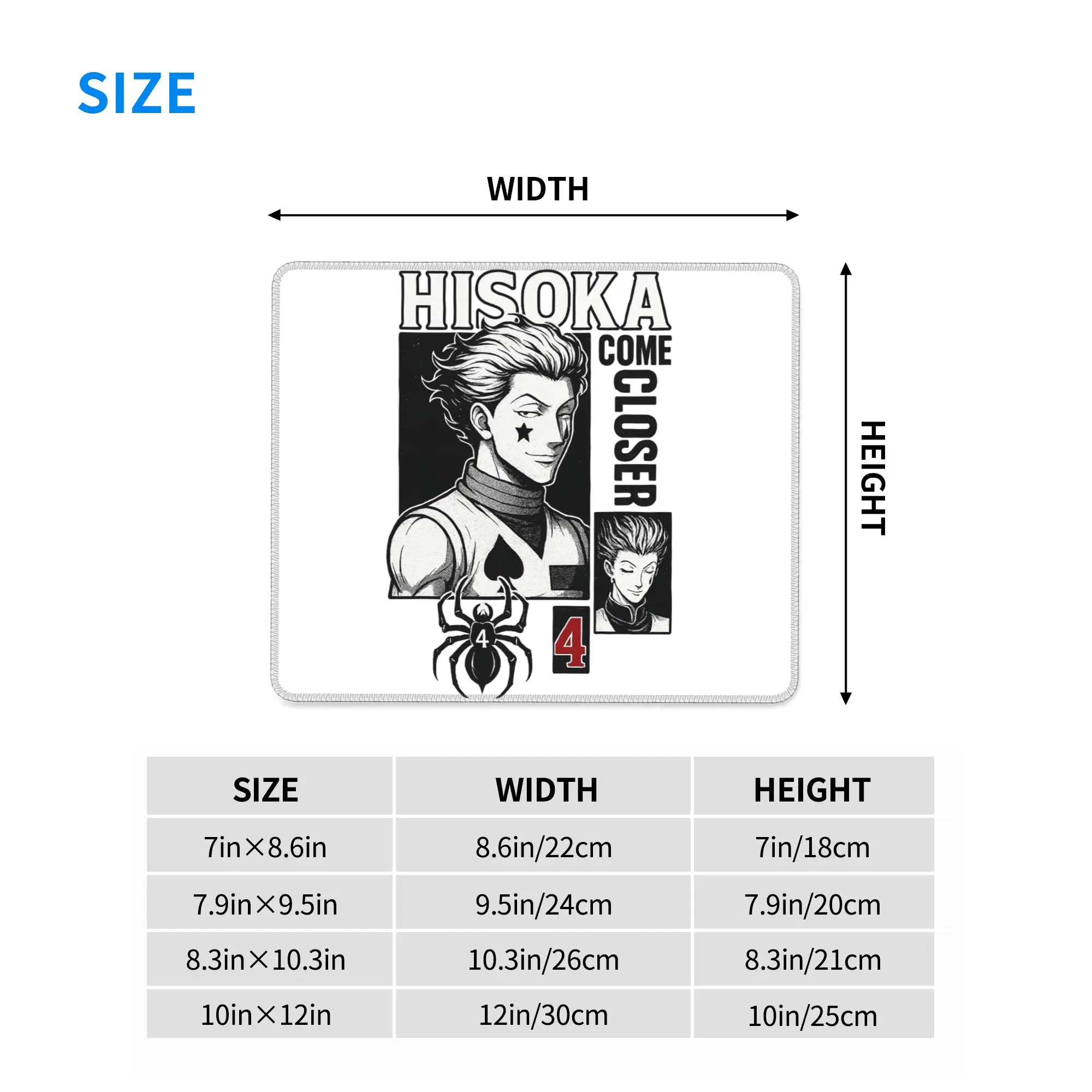 Hisoka Anime Hunter X Hunter Phantom Troupe Chrollo Mouse Pad Computer Keyboard Mouse Mat Laptop Desk Mat Accessories Table Mats
