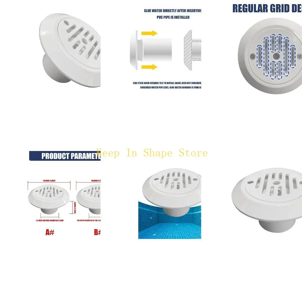 U1JC Durability Pool Drain Cover Easyly Install Detachable Pool Equipment Part