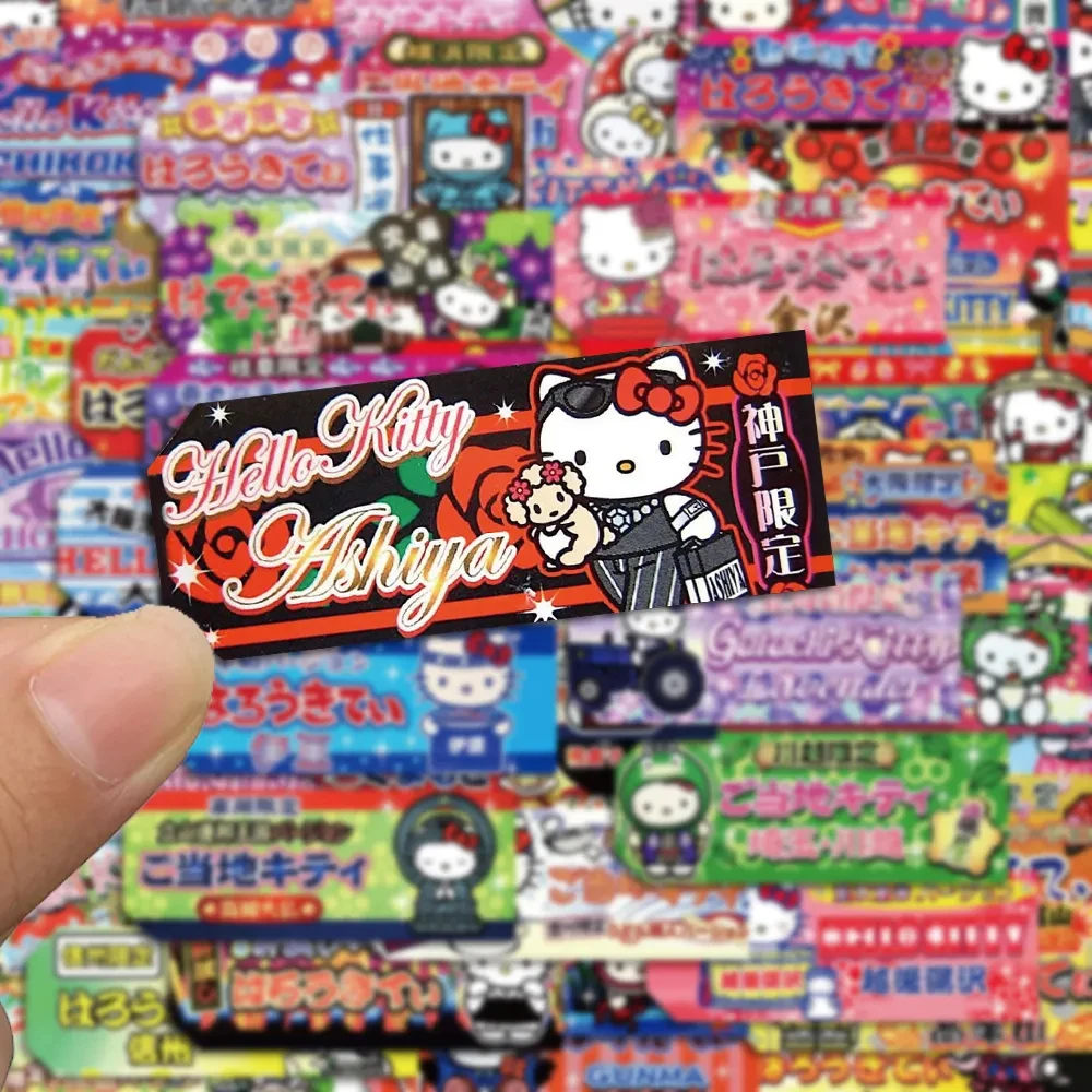 10/30/60pcs Kawaii Hello Kitty Labels Sealing Stickers Aesthetic Decals Kids Toys Laptop Fridge Phone Diary Cute Cartoon Sticker