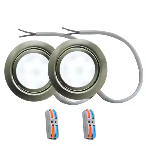 70mm DC 12V 230V Recessed LED Light 3W 2 1/2inch Caravan Motorhome Camper Trailer Light Ceiling Downlight 20W Halogen Equivalent