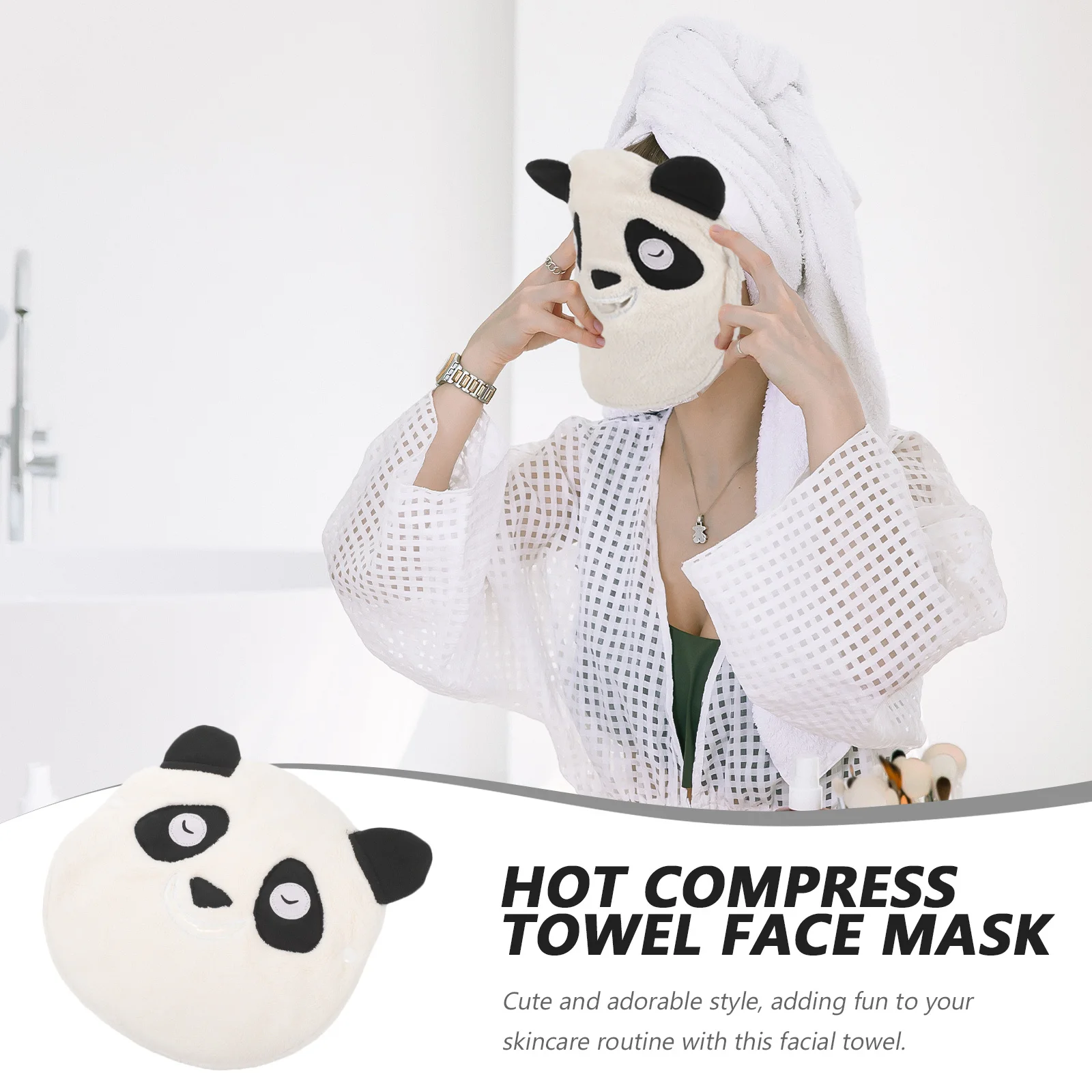 Asciugamano per il viso Maschera Impacco caldo Pile di corallo Addensato Foro singolo Vapore per il viso Asciugamani per la cura della pelle Asciugamano per maschera per il viso