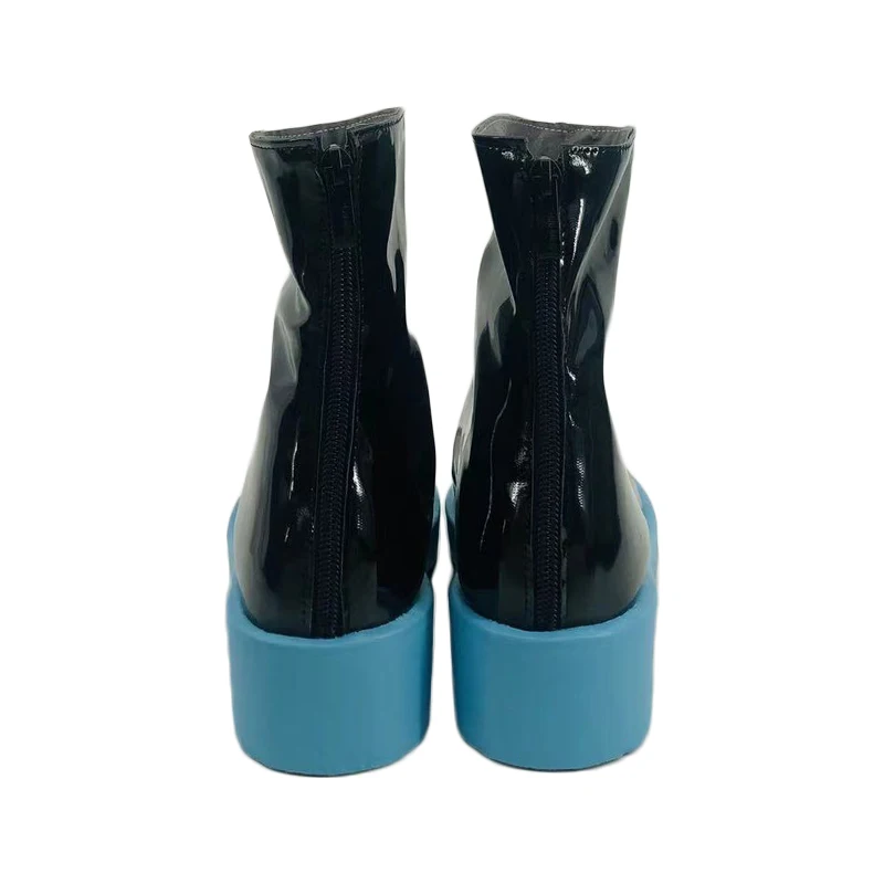 Miku Cosplay Schoenen Anime Zwarte Laarzen Rekwisieten Rollenspel Kunstleer Laarzen Voor Vrouwen