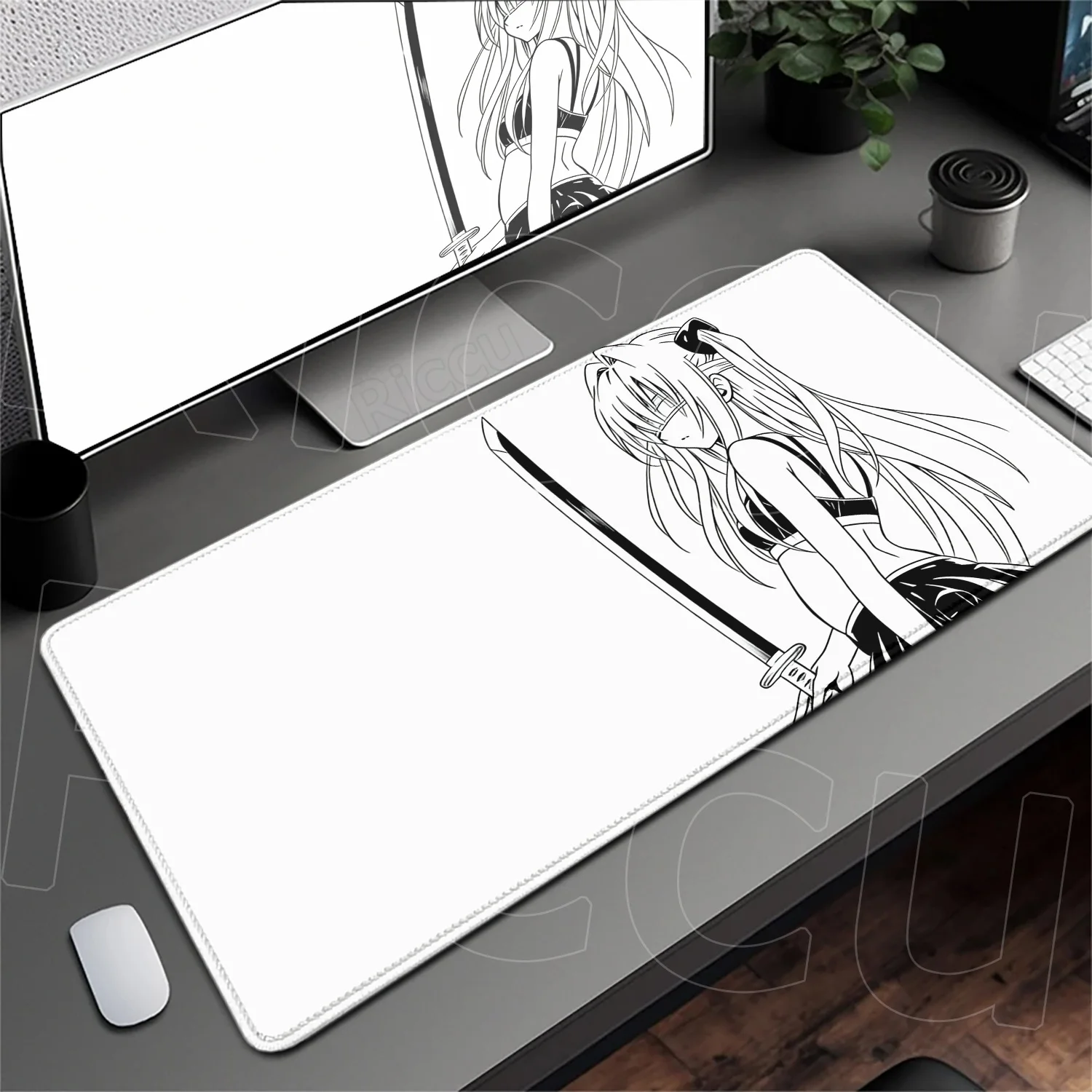 

Kawaii Golden Darkness Love-Ru mousepad Desk Mats 900x400mm Large Gaming mouse pad desk organizers and trays Study-specific mat