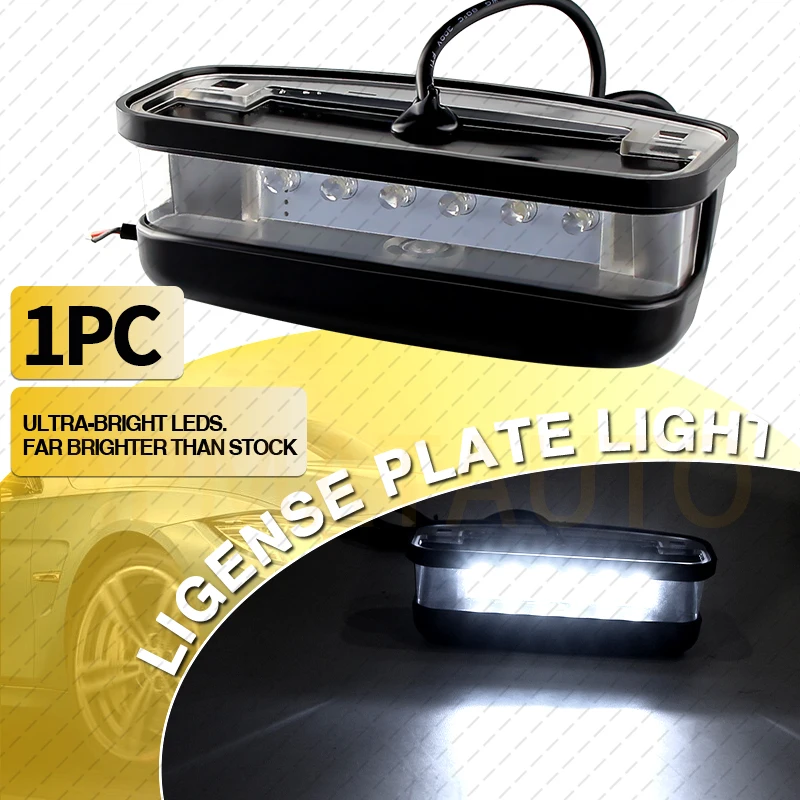 

1PC For Land Rover Defender 90 110 130 1990-2016 Series 2 2A & 3 All Models LED License Number Plate Lights White Rear Tail Lamp