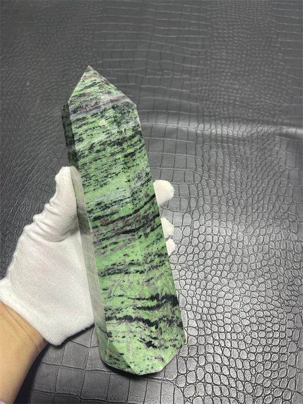 1543g Natural ruby zoisite epidote stone quartz crystal tower points wholesale for chakra healing