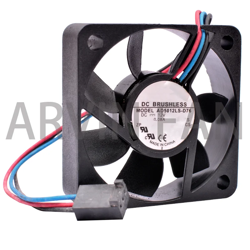 

AD5012LS-D76 5cm 5015 50mm Fan 50x50x15mm DC12V 0.08A 3 Lines Speed Monitoring Silent Cooling Fan Suitable For Motherboard CPU