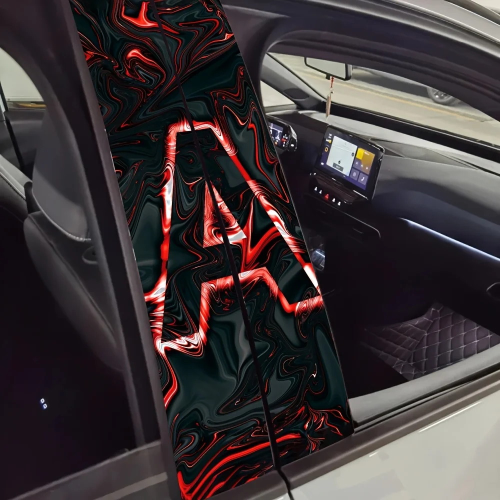 2-Piece Letter A Auto Sticker, Vinyl, Matte, Easy to Paste, No Glue Left, Scratch Resistant, Waterproof, Self-Adhesive