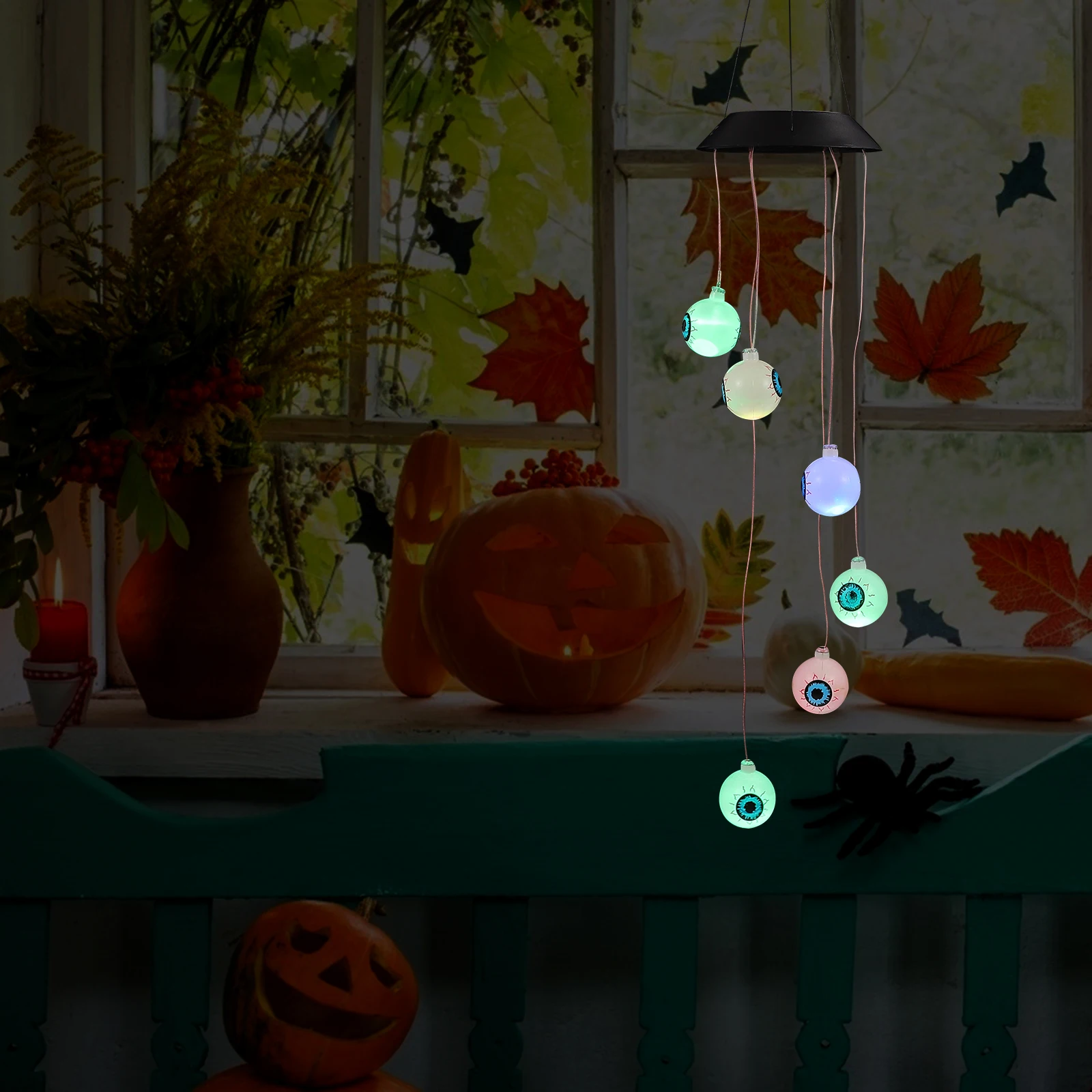 

Pendant Wind Chime Light Decor Pvc Hanging Solar Decorations for outside