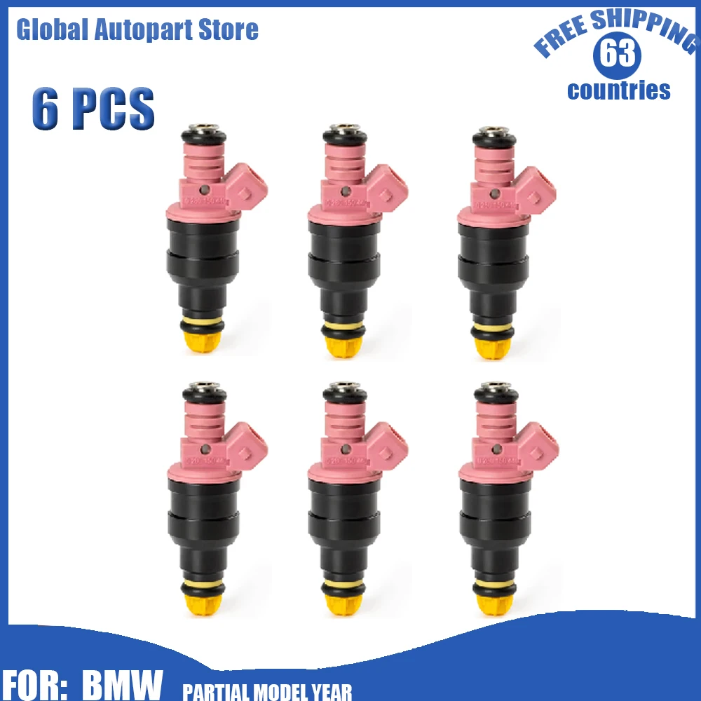 

6PCS Fuel Injector Nozzle 13641703819 FJ357 0280150440 For BMW 328IS E36 E39 E38 328i 528i Z3 M3 Replacement Car Accessories