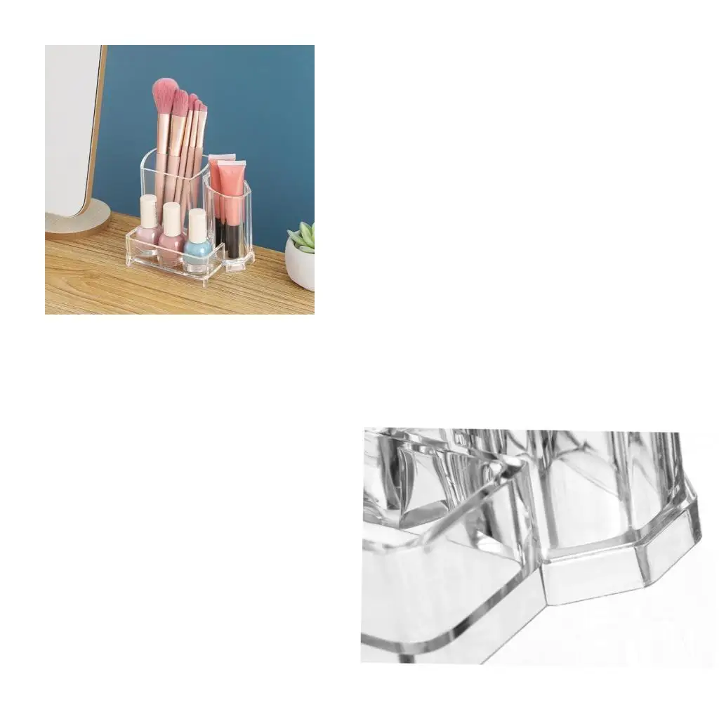 

G6KF Makeup Storage Box Acrylic Construction Adjustable Cosmetic Organizers