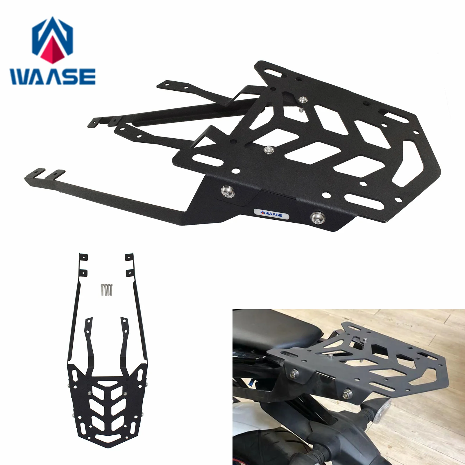 

waase For Yamaha MT-15 MT15 MT-125 MT125 2019 2020 2021 2022 Rear Luggage Rack Carrier Case Support Holder Bracket
