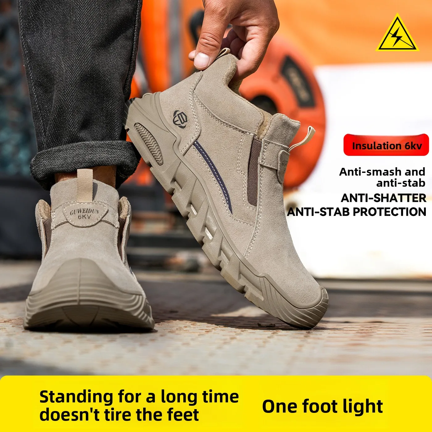 Men's Steel Toe Cowhide Welder Labor Insurance Shoes Anti-Scalding Non-Slip WearResistant Insulated Work Shoes Construction Site