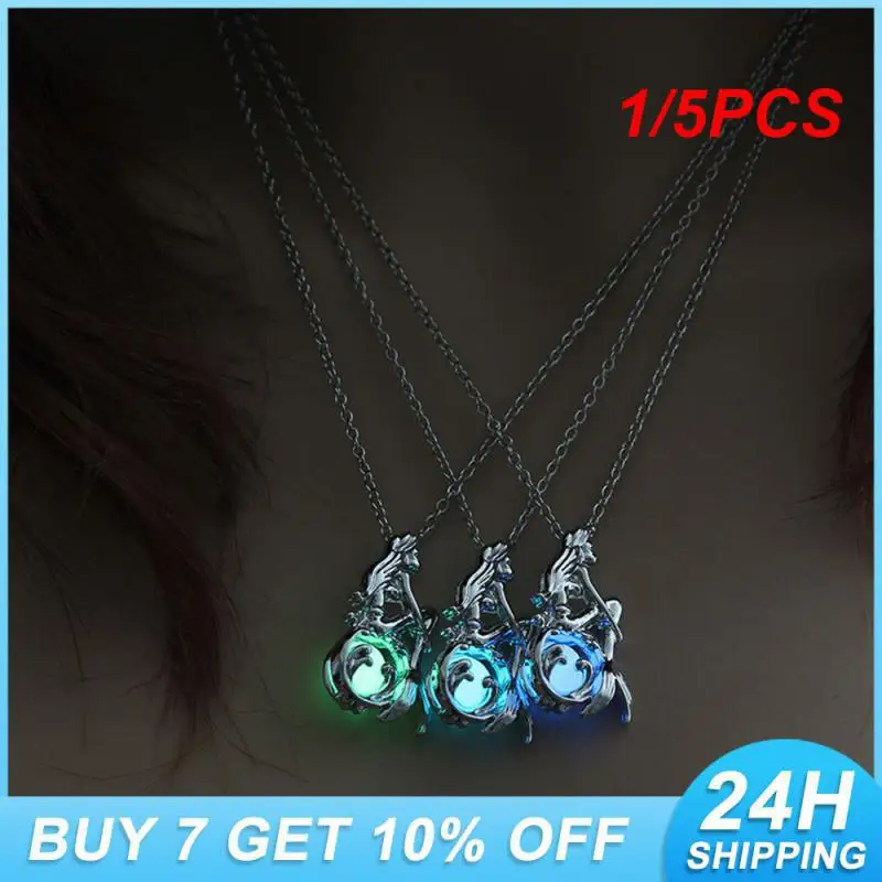 1/5PCS Novel Luminescence Of Night Fluorescence Empty Cage Moon Planet Hanger Not Easily Broken Jewelry And Accessories