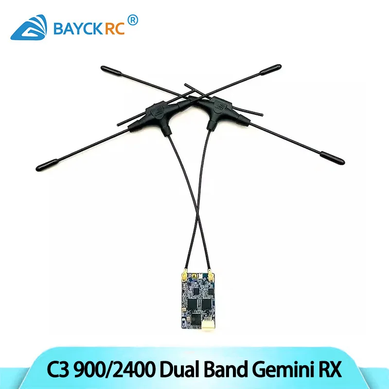 BAYCK C3 915MHZ / 2.4GHz Dual Band 100mW TX Power Gemini RX Dual-antenna Receiver / 868-915-2.4G 8 Reception Modes（120mm）