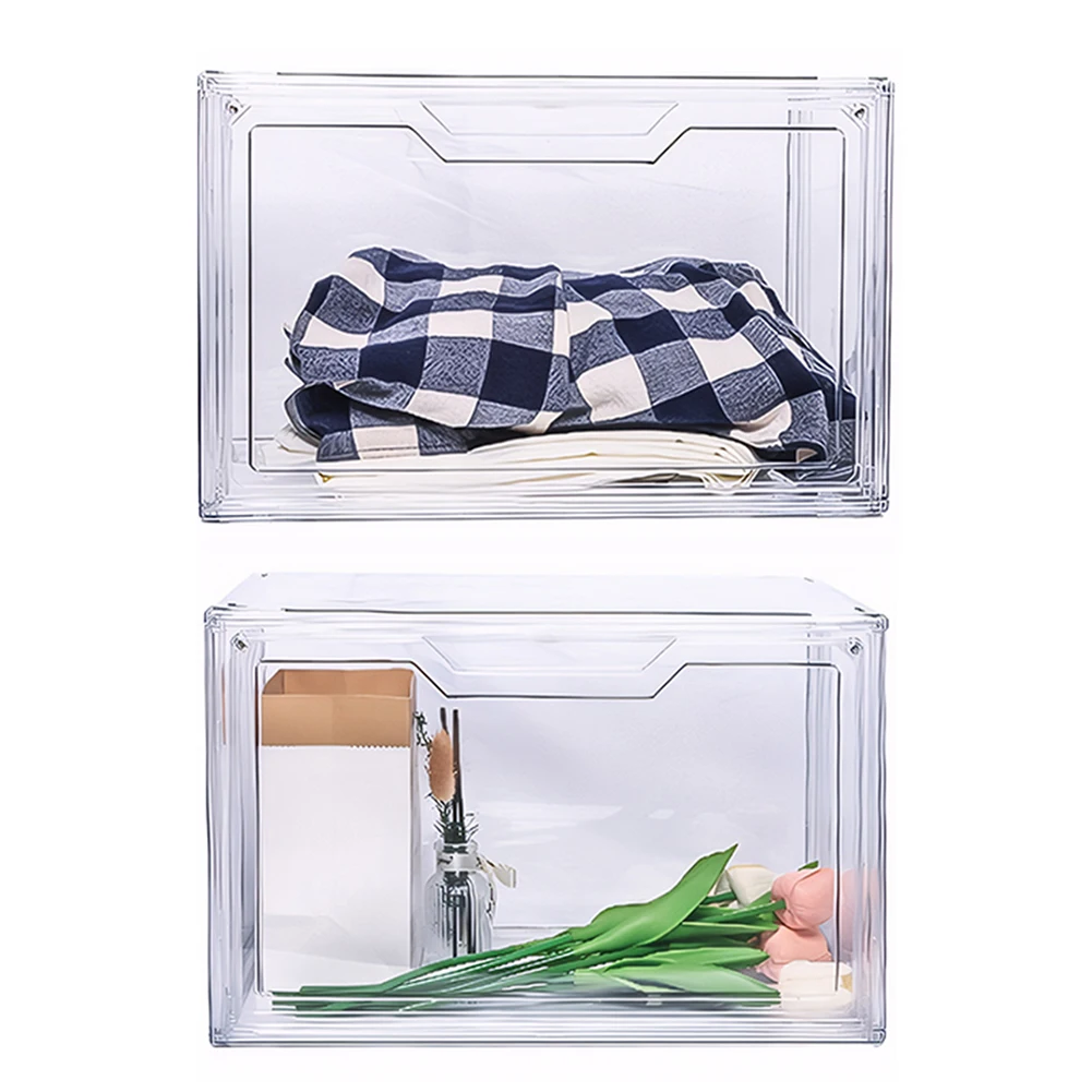 

Acrylic Transparent Shoe Box Clear Shoe Organizer with Lid Shoes Container Bin Stackable Shoe Storage Organizer for Home Storage