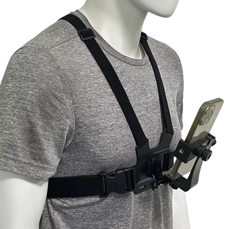 حزام تثبيت على الصدر قابل للتعديل لـ GoPro، حزام كاميرا رياضي عالمي بدون استخدام اليدين لركوب الدراجات والتزلج والدراجات النارية والمشي لمسافات طويلة #1