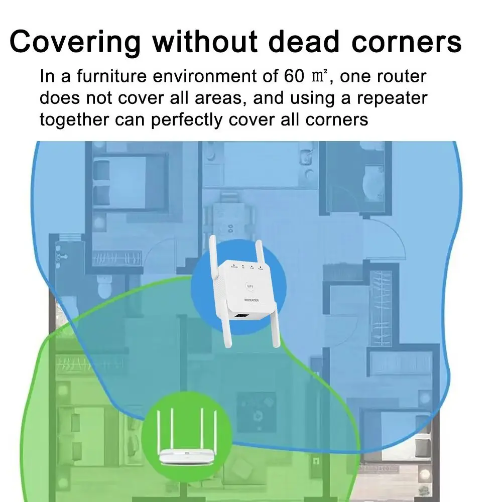 2.4 جيجا هرتز/5 جيجا هرتز موسع إشارة WiFi 1200 ميجا بت في الثانية ممتد حتى 200 متر مكرر واي فاي إشارة قوية ثنائي النطاق إشارة الداعم