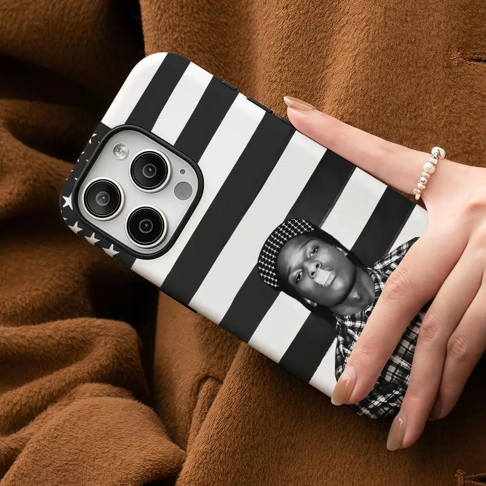 

A-ASAP Rapper R-Rocky Phone Case For Samsung Galaxy S25 24 23 22 Ultra Plus A56 36 26 Glossy HD Double-Layer Hard Shell