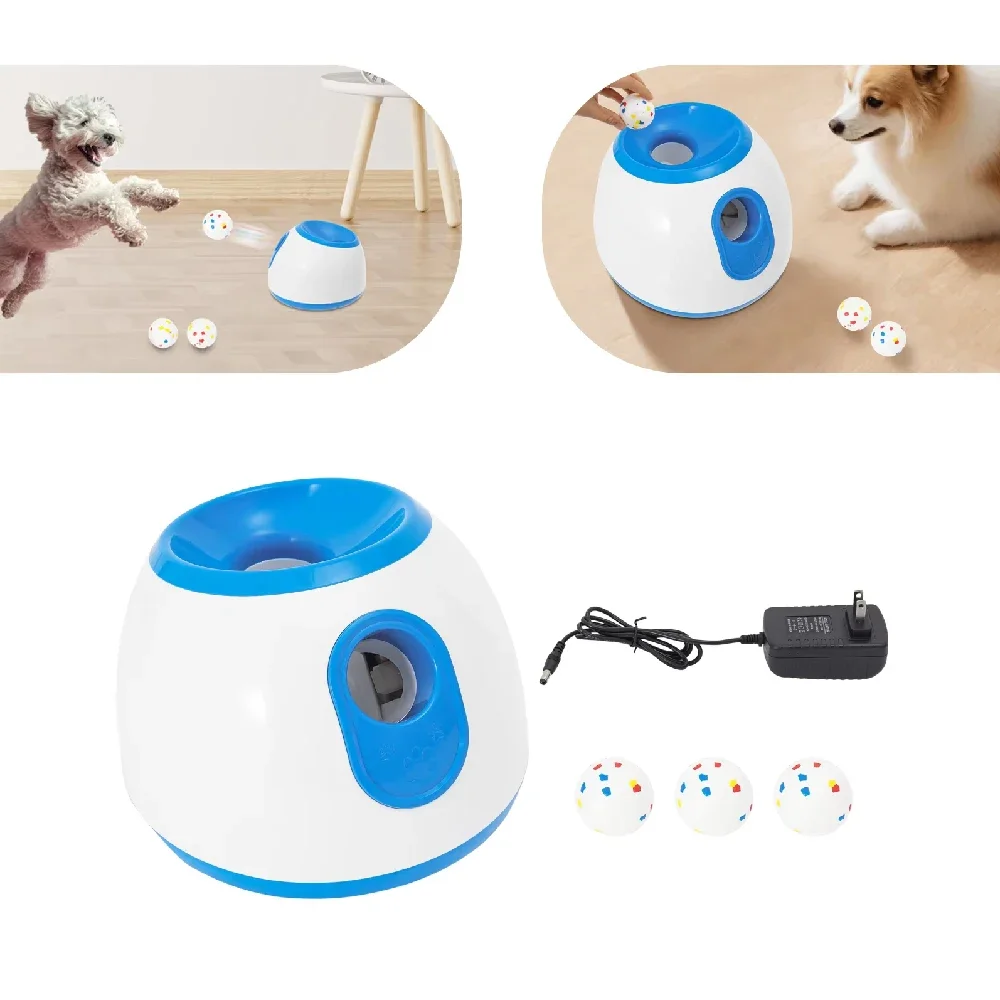 Rechargeable Mini Automatic Dog Tennis Launcher, Interactive Pet Tennis Ball Throwing Machine, Fun Chase Catapult Toy for Dogs