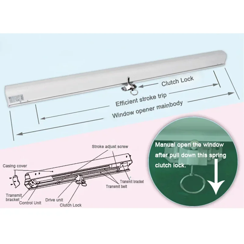 High quality Motorized Window Opener Tuya Wifi Automatic Window Remote Control Electric Window Opener