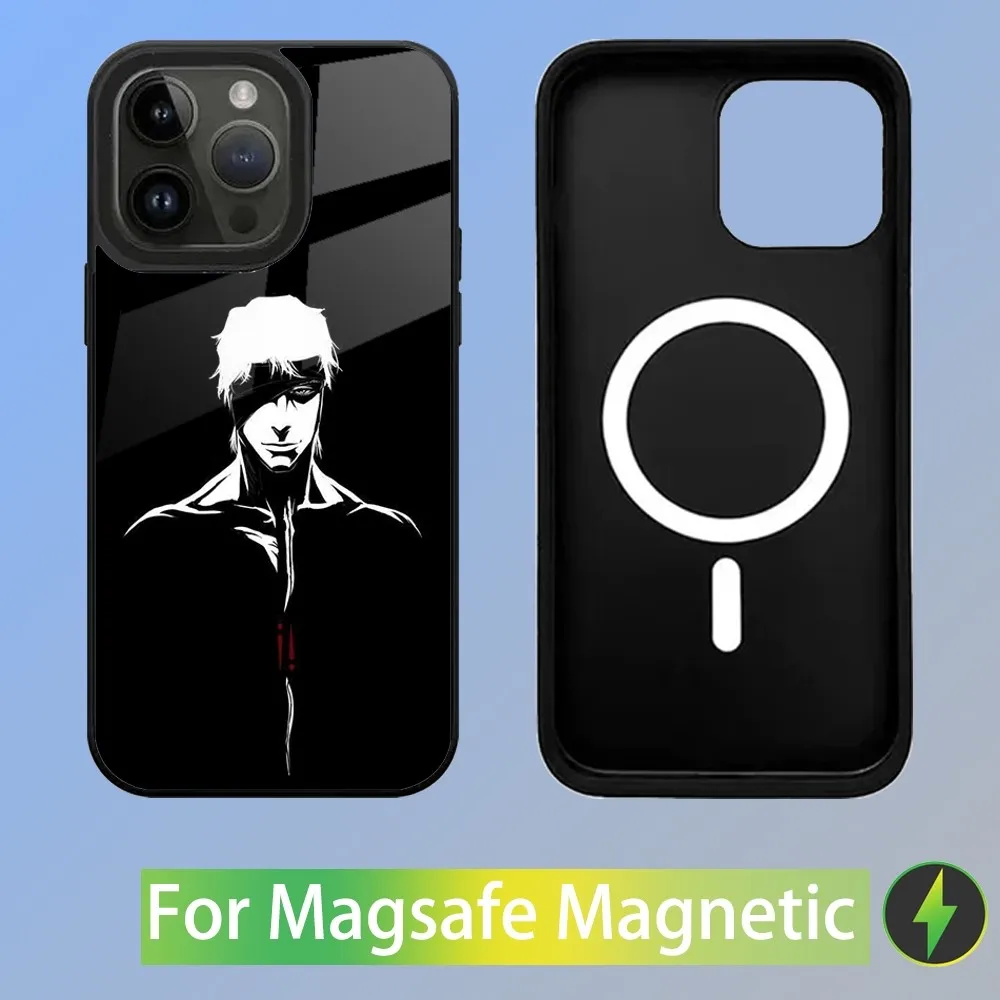 A-Aizen Sousuke Phone Case For iPhone 15,14,13,12,11,Plus,Pro,Max Mini Magsafe Magnetic Wireless Charging