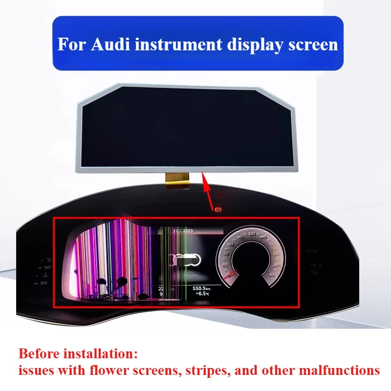 

For Audi A4 A5 A7 A6L Q5L Q7 Q8 Instrument Screen Full LCD Instrument Screen Display 1pcs