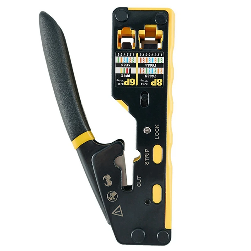 

8P6P Network Cable Crimping Tool CAT.6 Modular Crimping Device Wire Stripper Ethernet Cable Connection Tool Kit