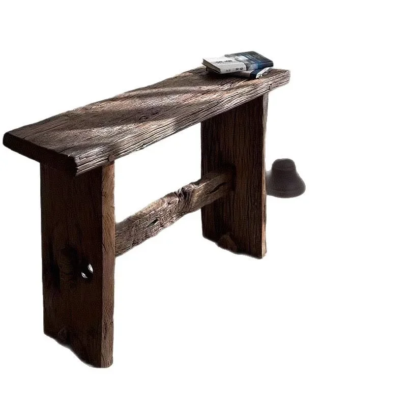 Solid wood strip case Entry porch display table Foyer shelf Flower stand Decoration table case