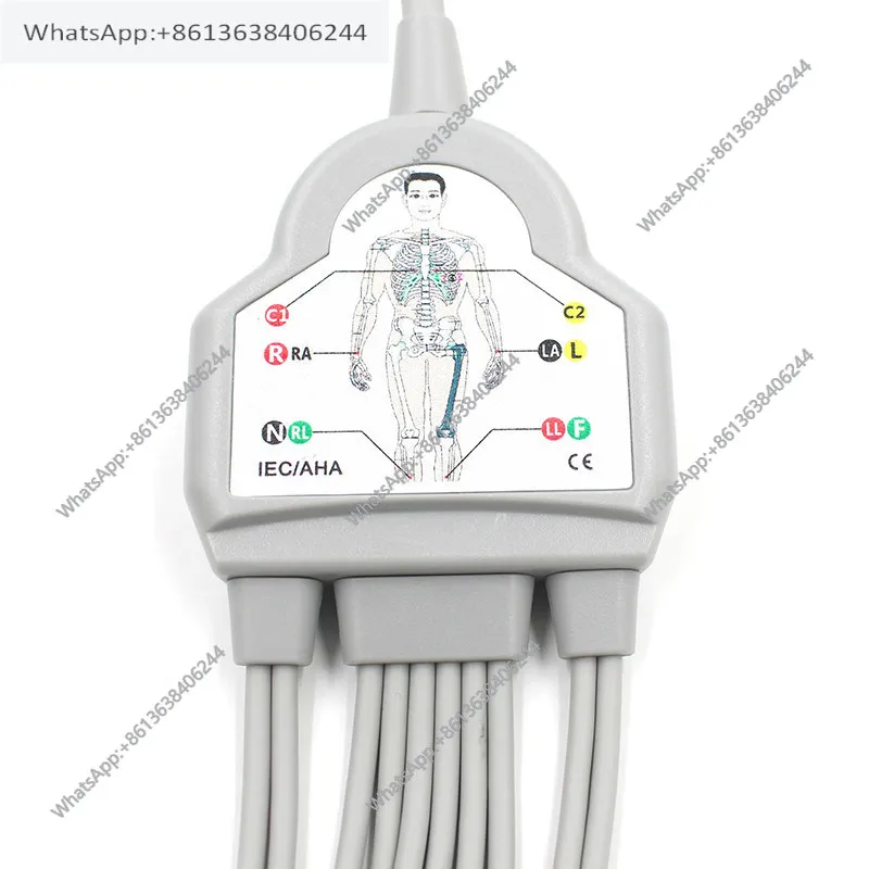Suitable for WLGY801 computer physiotherapy instrument lea-d wire low frequency pulse meter output wire 9 wire buckle