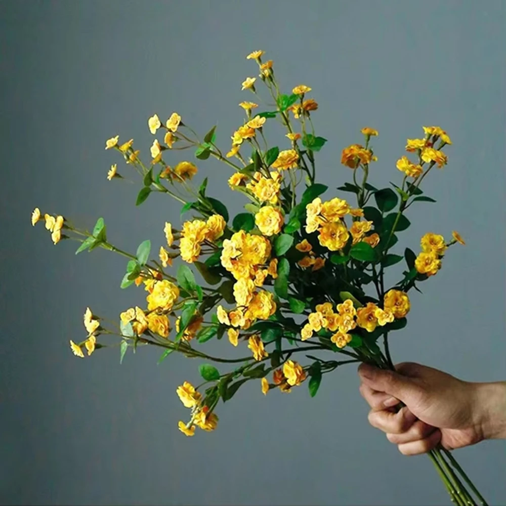 

Artificial Flowers Long Shoot Daisy Bouquet Home Room Table Yard Garden DIY Gift Wreath Material Wedding Bridal Bouquet Decorati