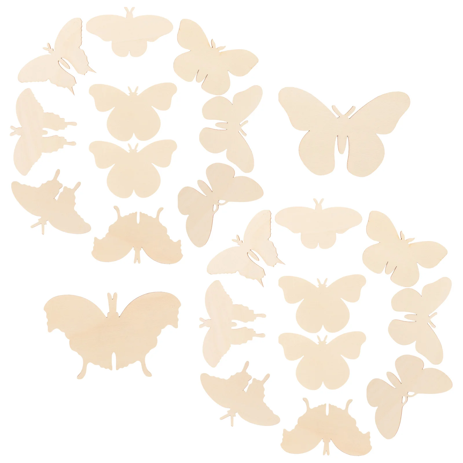 

27pcs Wooden Butterfly Slices Blank Chips Shaped for Crafts Unfinished Wood DIY Hanging Decor Home Oil Brush Painting Writing