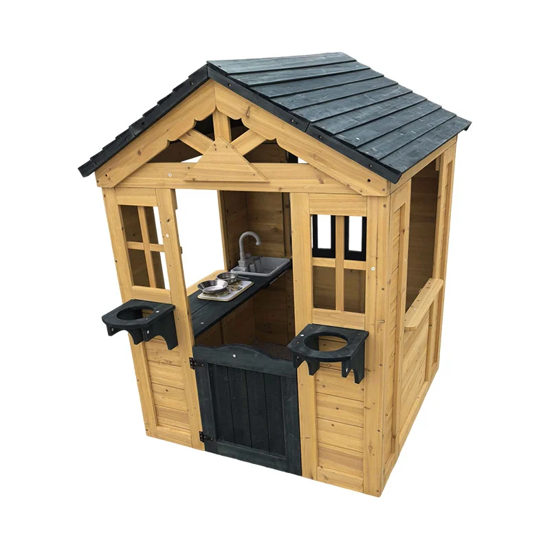Kids Outdoor Cubby House - Maisonnette de jeu en bois pour