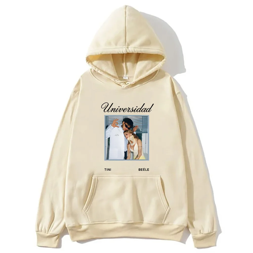 Tini Stoessel هوديس Tini Stoessel جامعة الموسيقى الجرافيك بلوزات الرجال النساء طويلة الأكمام البلوفرات موضة Y2k سوداديراس