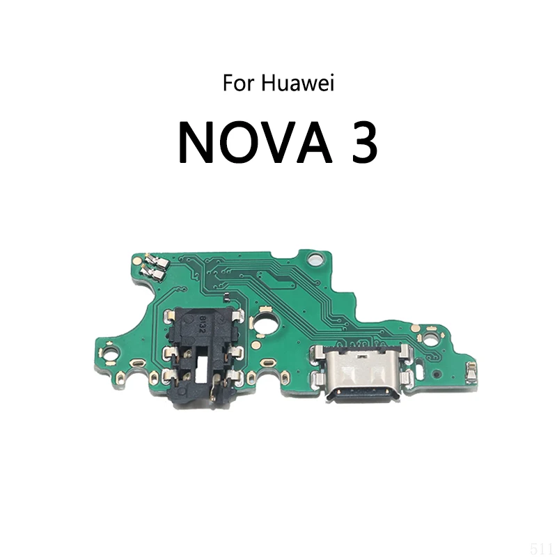 USB Charge Dock Port Socket Jack Plug Connector Flex Cable For Huawei Nova 3 3i 3E 4 4E Charging Board Module