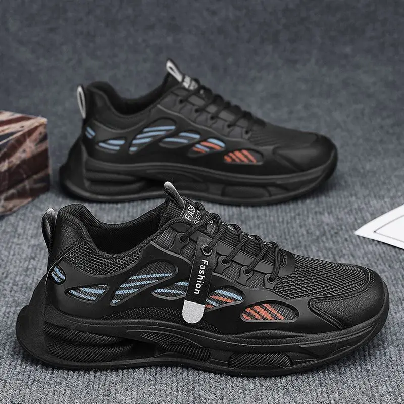 Spring men's shoes new breathable mesh men's Korean version versatile platform sports casual running dad