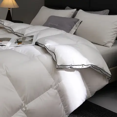 Luxury Hungarian Goose Down Duvet 95% Fill Power Winter-Grade Breathable 220x240cm Queen Size Hotel-Quality