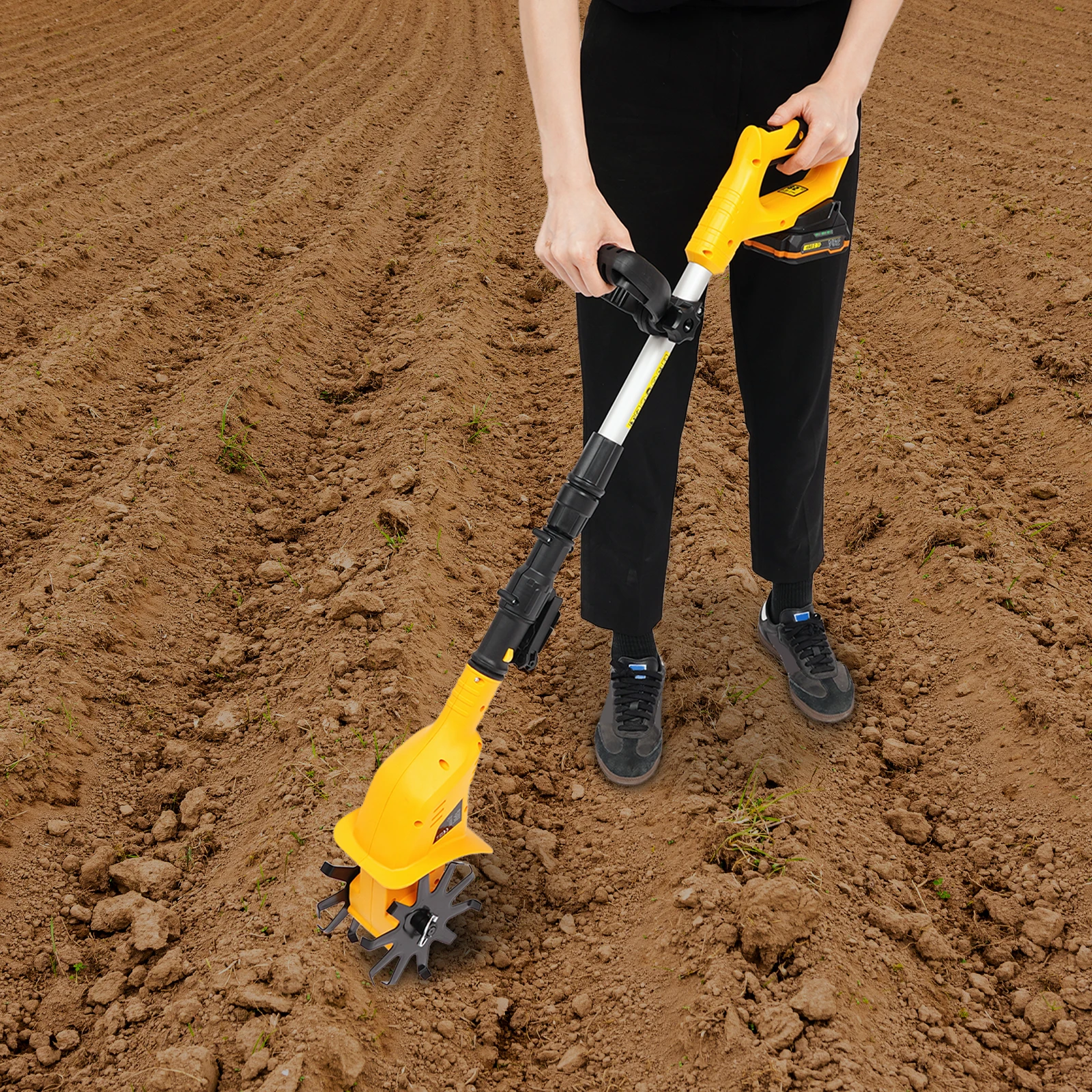 Battery Powered Tilling Machine, Handheld Electric Tilling Machine, Cordless Tilling Machine,For Plowing, Turning, Ditching,