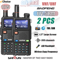 2PCS Baofeng UV-5RM Walkie Talkie Long Range 10W Wirless Copy Frequency AM Type-C NOAA Upgraded UV-5R Tri Power High power Radio