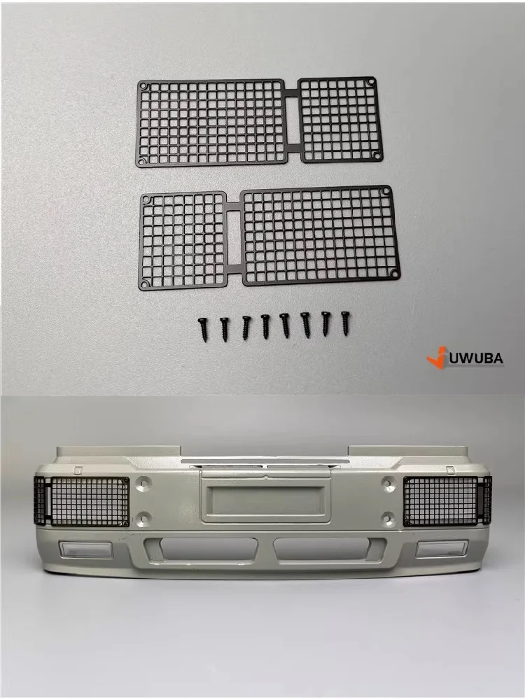 

1 Set Simulation Metal Black Stainless Steel Light Network for 1:14 Tamiya RC Truck Car for MAN F2000 Diy Parts Toys