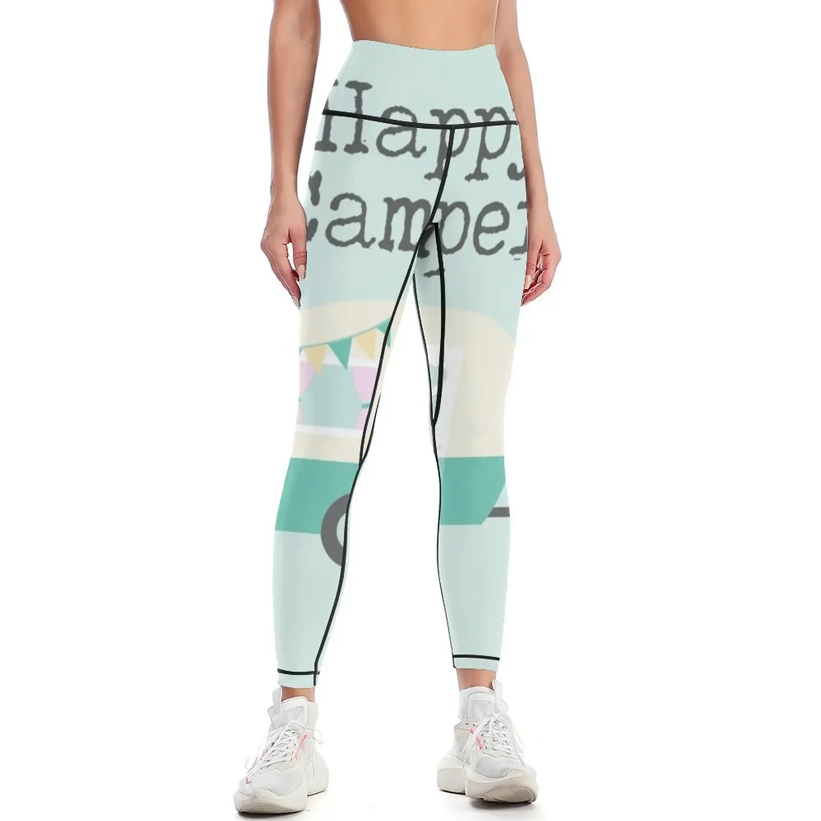 Happy Minty Camper Leggings sports for gym exercise clothing for Womens Leggings