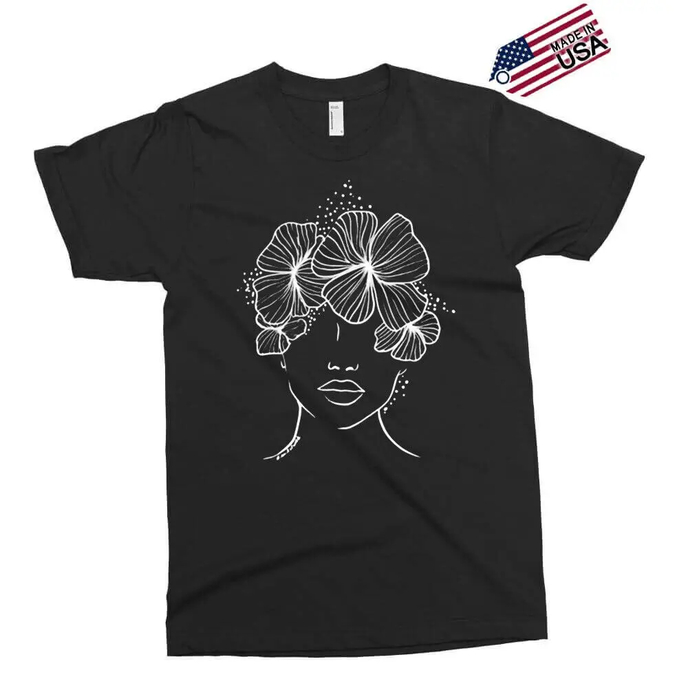 BEST TO BUY Black Abstract Vintage Black Abstrac Girl Flower Exclusive T-Shirt