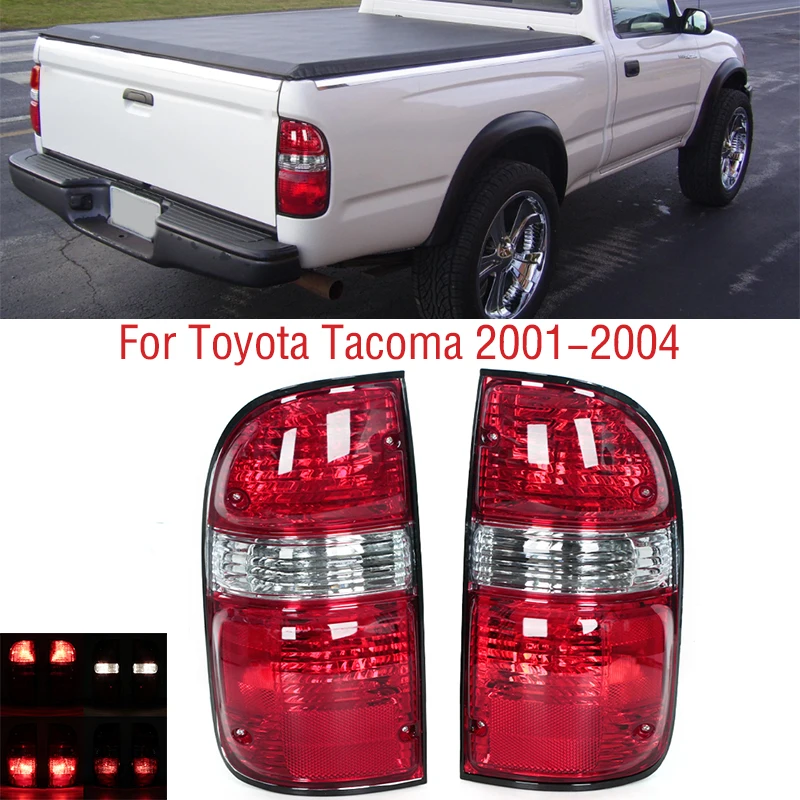 Car Rear Bumper Tail Light Brake Stop Reverse Lamp With Bulb For Toyota Tacoma 2001 2002 2003 2004 Taillight Taillamp