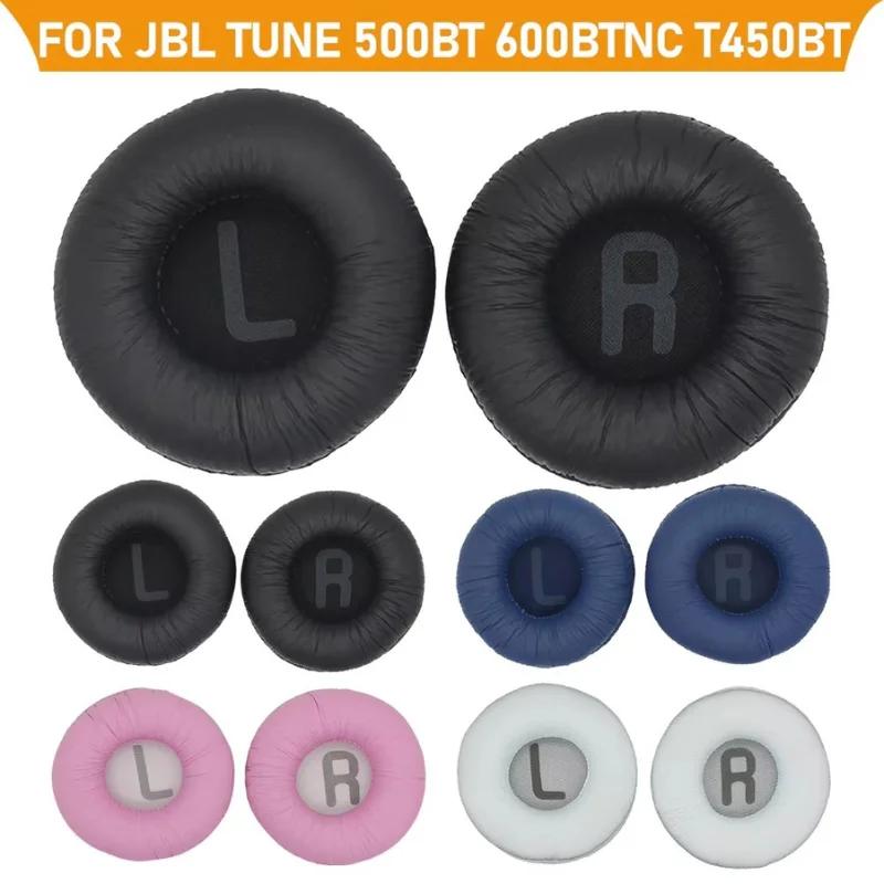 70mm Leather Ear pads For JBL T450 T500BT Tune600BTNC Black Foam pad 7cm Headphone Sponge Covers Earpads cushion Replacement