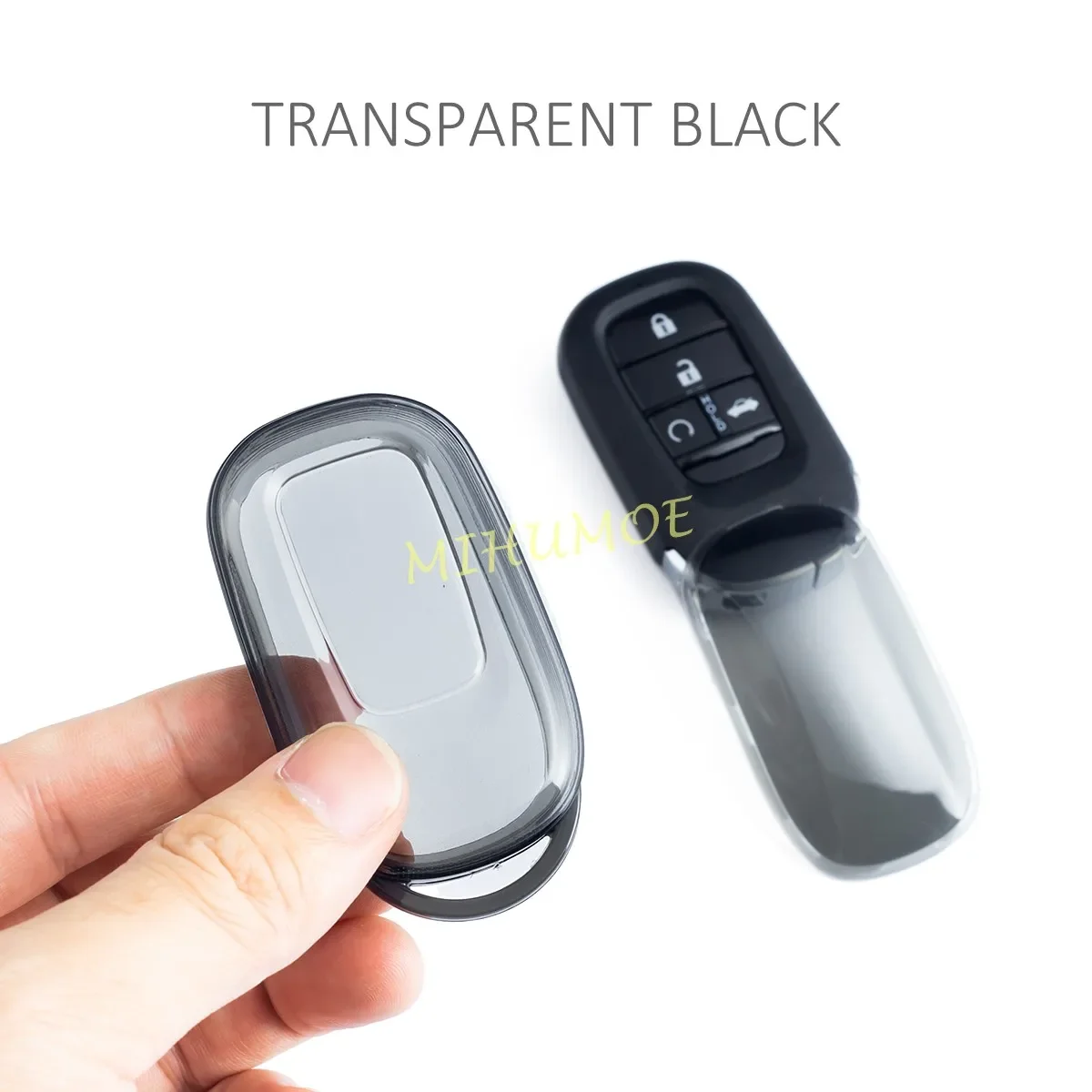 Black Transparent Car Key Fob Case Cover Keychain For Honda Civic 11th Accord CR-V HR-V Pilot Vezel ZR-V 2023-2026 Accessories