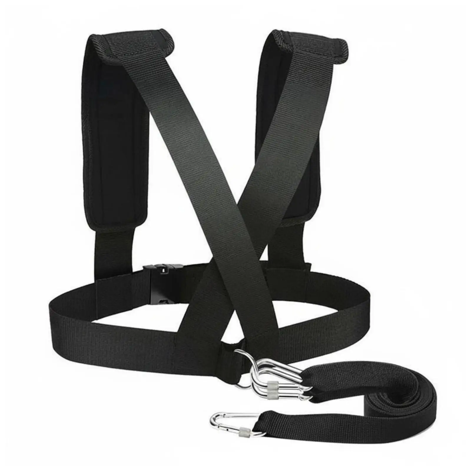 Speed Training Harness Adjustable Strength Training Vest Strap Padded Shoulder Straps Sled Harness for Athletes, Track and